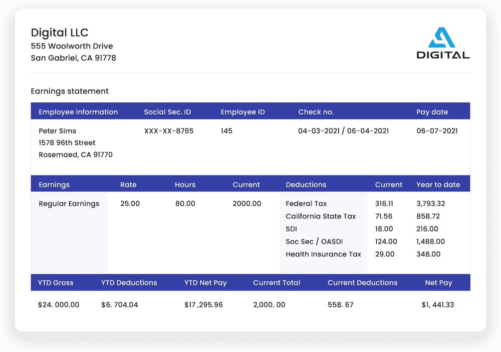 The Check Stubs